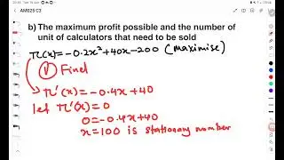 Optimise Profit Revenue Cost E8