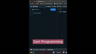 Dart Programming Variables and Hello World Program #flutter #dart #coding  #helloworld #short