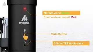 USB Microphone Set 192KHz/24Bit Mute Button MAONO AU-PM401