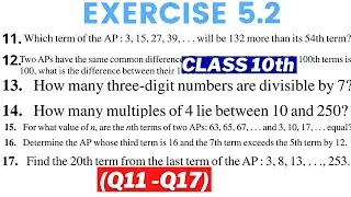 Arithmetic Progression Class 10 Chapter 5 Ex 5.2 Q11 to Q17 NCERT