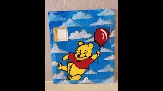 Painting over my old jigsaw puzzle|Winnie the Pooh themed🐻|Acrylic painting|Unique idea|Decodingart|