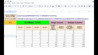 Google Sheets Q2| How to Calculate Running Total? 