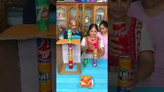 Drinks Stacking Challenge, Whose Order Is Correct? #Funnyfamily #Partygames