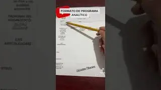 Programa analítico. Propuesta de Formato.