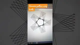 awesome star pattern using turtle programming. 