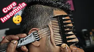 Cure Your Insomnia With Heavy Oil ASMR Comb Massage | ASMR Head Massage With Comb And Neck Cracking