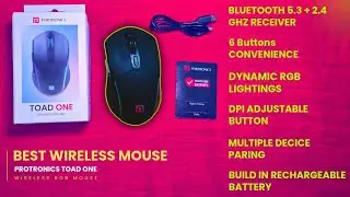Top Wireless Mouse 2025 | Portronics Toad One Wireless Mouse with RGB Lights 