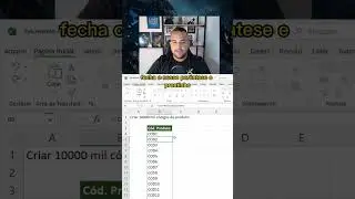 Sequência de números no Excel😱 #dicadeexcel #excel #exceltips #exceltutorial #tutorial #shorts