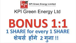 KPI Green Energy Bonus share 1:1 | BONUS SHARE | FREE SHARE |