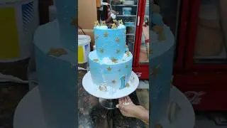 Two Step Cake Design For Boy's #shortsfeed #step #cake
