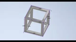 Простейшая сварная конструкция из профилей в Autodesk Inventor