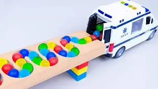 Marble Run Race ☆ HABA Slope – Fast Trucks, Ambulance & Colorful Marbles
