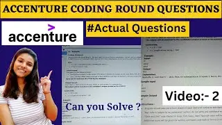 Accenture Coding Questions||Coding Questions asked in Accenture |Part- 2
