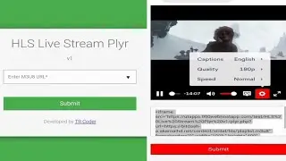 HLS Live Stream Plyr v1 | M3U8