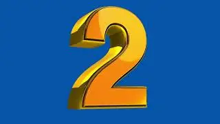 Gold 3d Number 2 Green Screen | no copyright 3d Numbers