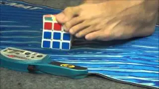(National Record) Rubik's Cube With Feet mean of 3 : 36.74 by Renhard Julindra
