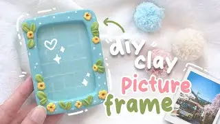 Handmade Cute Pastel Picture Frame from Air Dry Clay ☁️🖼️ | Easy DIY Decor