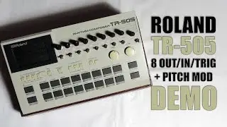 Roland TR-505 8 x OUT / IN / TRIG OUT + GLOBAL PITCH MOD DEMO