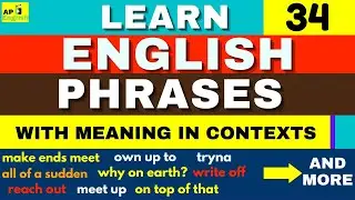 #phraseinenglish #englishphrase #learnenglishphrases TOP 34 ENGLISH PHRASES FOR BEGINNERS