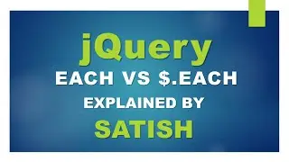 learn jQuery, each vs $.each method  