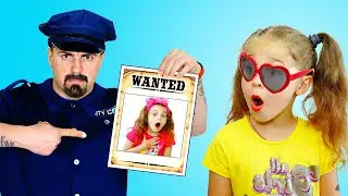 Надя и весёлая игра с Полицейской погоней! Funny Police search for Nadia story !الشرطي يبحث عن شفا