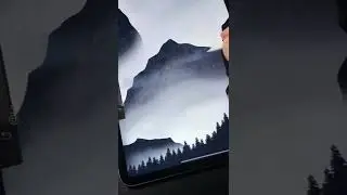 let’s draw misty mountain #shorts