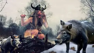 ВИКИНГ ОХОТА НА КАБАНОВ или КАК ЧЕЛОВЕКУ ВЫЖИТЬ В ЛЕСУ ЗИМОЙ