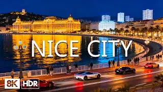 Nice City 8K 🇫🇷 Opulent Promenade des Anglais, Elegant French Riviera & Luxury Beach Villas