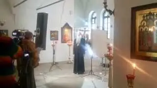 Съемки для ТВ в храме Покрова с о.Валентином Асмусом