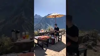 The Best Breakfast view in Peru (Colca Canyon) #shorts