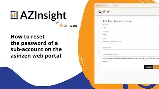 How to reset the password of a sub-account on the asinzen web portal