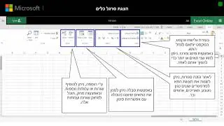 פתיחת מסמך חדש והצגת סרגל כלים Excel online