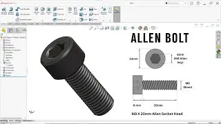 Learn SolidWorks Fast | Allen Bolt 3D Modeling Full Tutorial
