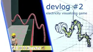 devlog 02 electricity visualizing game (rejected prototype of sinus wave plant as enemy)