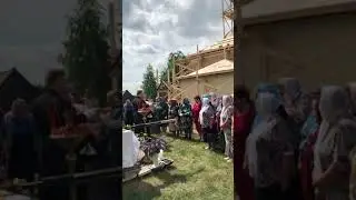 22 мая 19 г Освящение крестов на купол храма