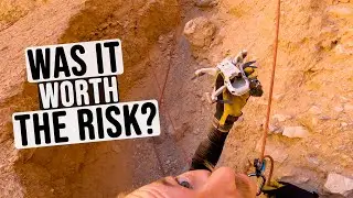 Crashed Drone Recovery | Rappelling into and climbing out of a sinkhole | 4K