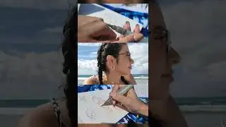 Painting at the beach🖌️🌊