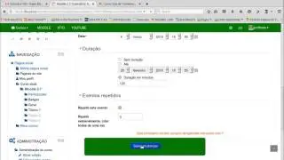 Programar eventos no calendário de um curso no Moodle