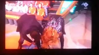 Sophie Hilbrand falls on her face!