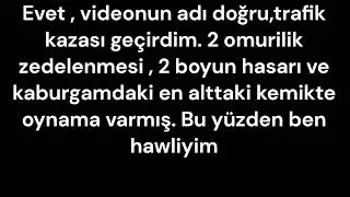 Trafik kazası geçirdim