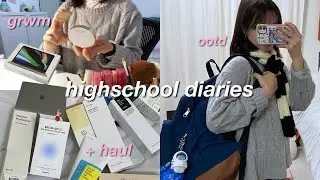 high school diaries 🎀 grwm, after school activities, skincare haul & macbook pro unboxing !