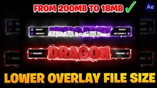 Adobe After Effects Tutorial: How To Lower File Size Of Streaming Overlays! Make File Sizes Smaller!