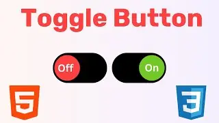 Switch On Off Button Using HTML & CSS | Toggle Switch | Toggle On Off Button