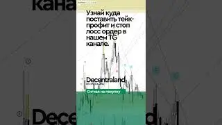 Торговый сигнал по криптовалюте Decentraland. 