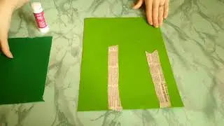 Аппликация "Береза из газеты"