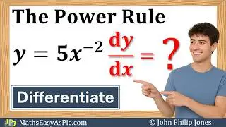 Differentiate y equals five x to the minus 2