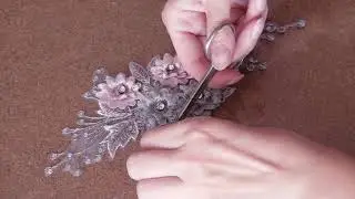 📌✅Как вырезать кружевную аппликацию с полотна? Процесс.