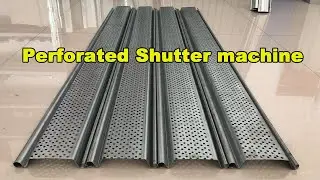 Punching hole rolling shutter line | perforated punching for roller shutter door machine