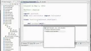 Python Unit Tests with Eclipse and PyDev