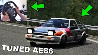 Drifting Tuned AE86 - Assetto Corsa Wheel Cam Gameplay